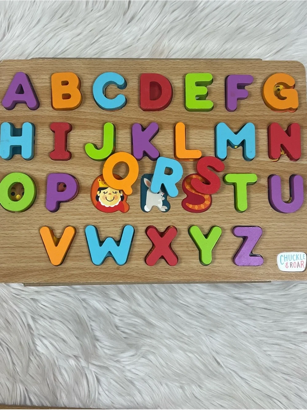 Toddler’s bundle of toys, Chuckle Roar alphabet, felt numbers, lacing beads set